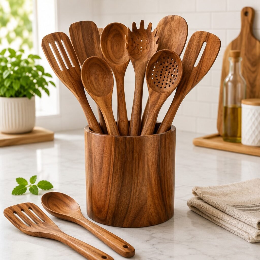 Wooden utensil set